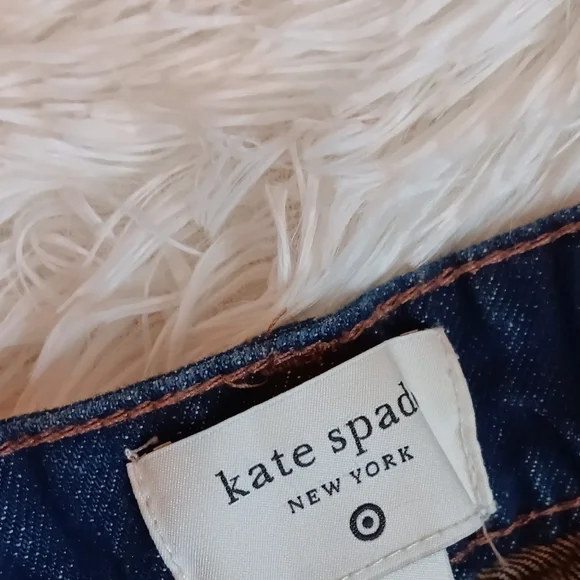 Kate Spade Dark Wash Wide Leg Cuffed Jeans - Women's Size 2 New - Picture 6 of 6